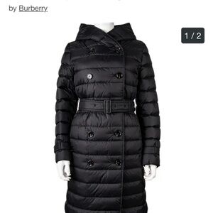 Burberry Women's Double-Breasted Black Puffer Jacket
